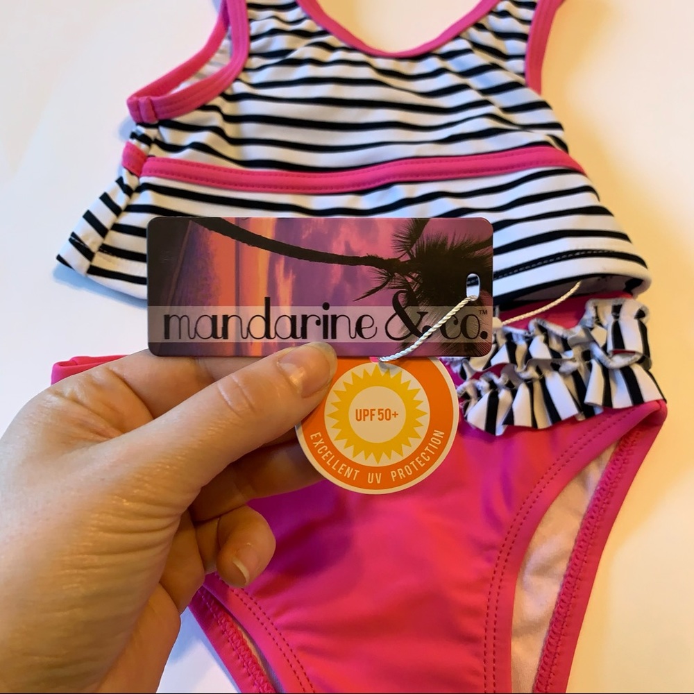 NWT 12M Mandarine & Co. pink swimsuit - Picture 12 of 12